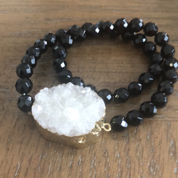 White Druzy Bracelet - Picture 2 of 2